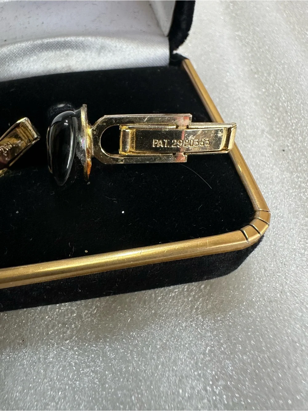 Vintage BlueTiger Eye Stone Cufflinks Mid Century 1960’s